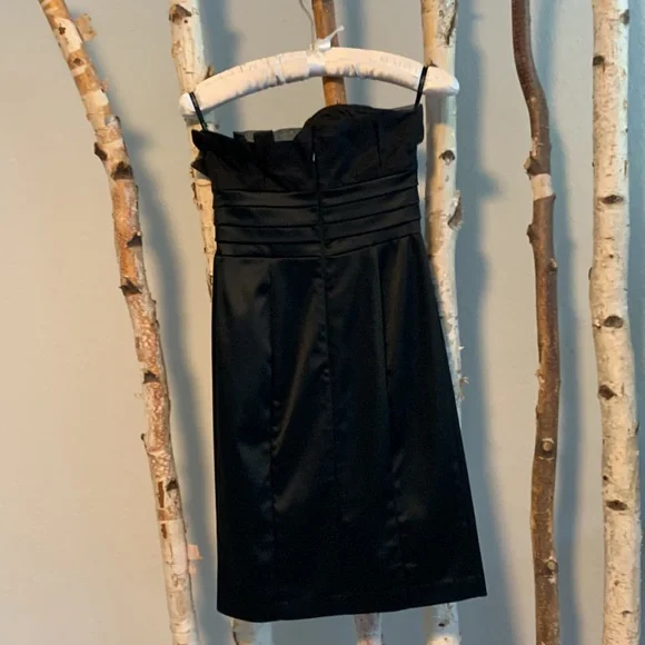 NWOT BeBe Black Strapless Dress - Picture 2 of 6